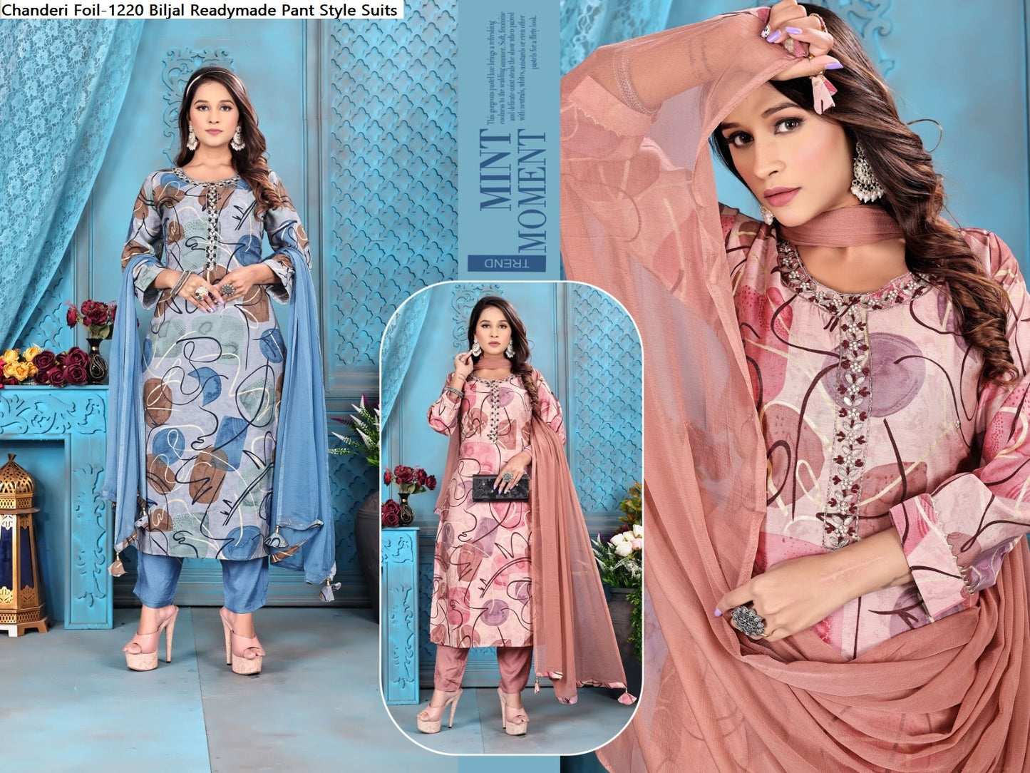Chanderi Foil-1220 Biljal Readymade Pant Style Suits