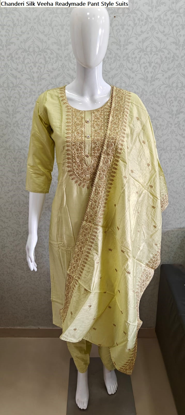 Chanderi Silk Veeha Readymade Pant Style Suits