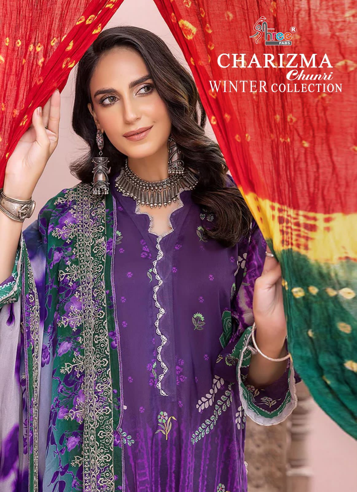Charizma Chunri Shree Fabs Karachi Pashmina Salwar Suits