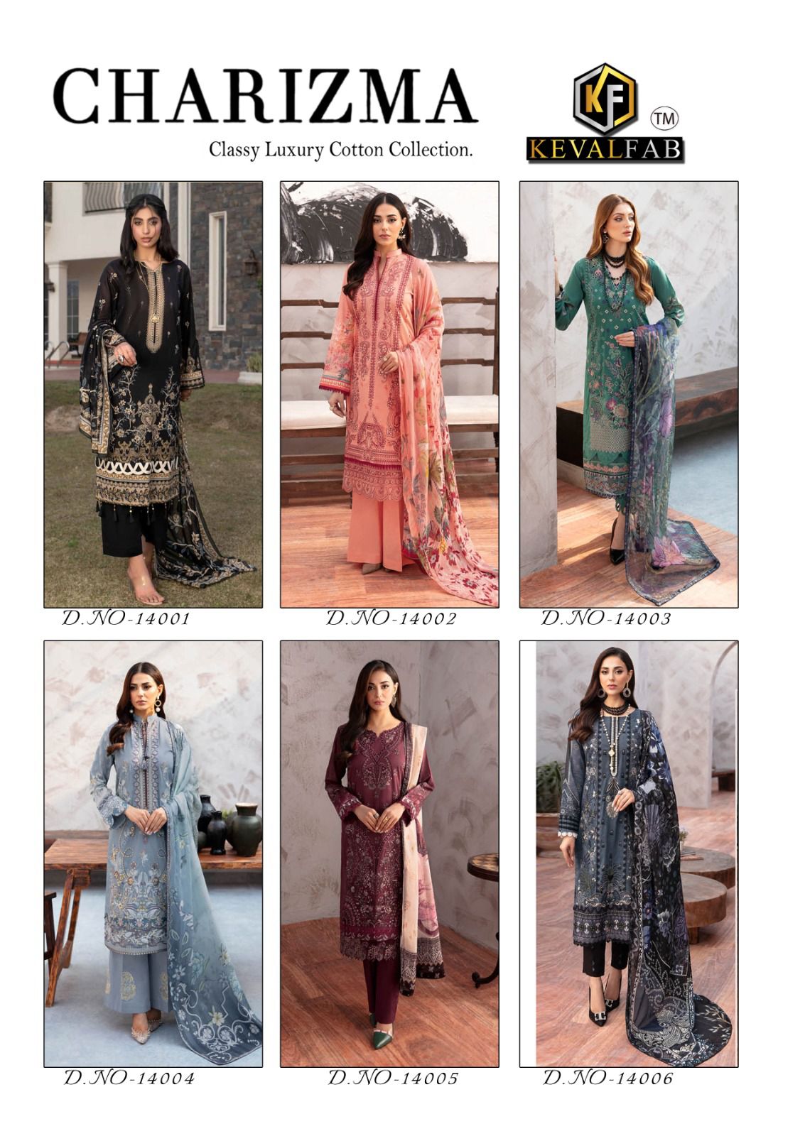 Charizma Vol 14 Keval Fab Cotton Karachi Salwar Suits