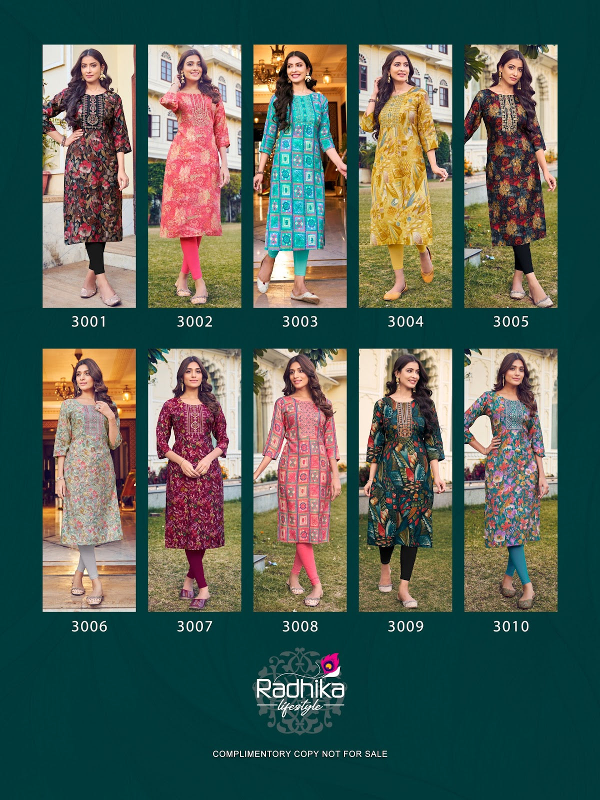 Charming Vol 3 Radhika Lifestyle Modal Chanderi Long Straight Kurti