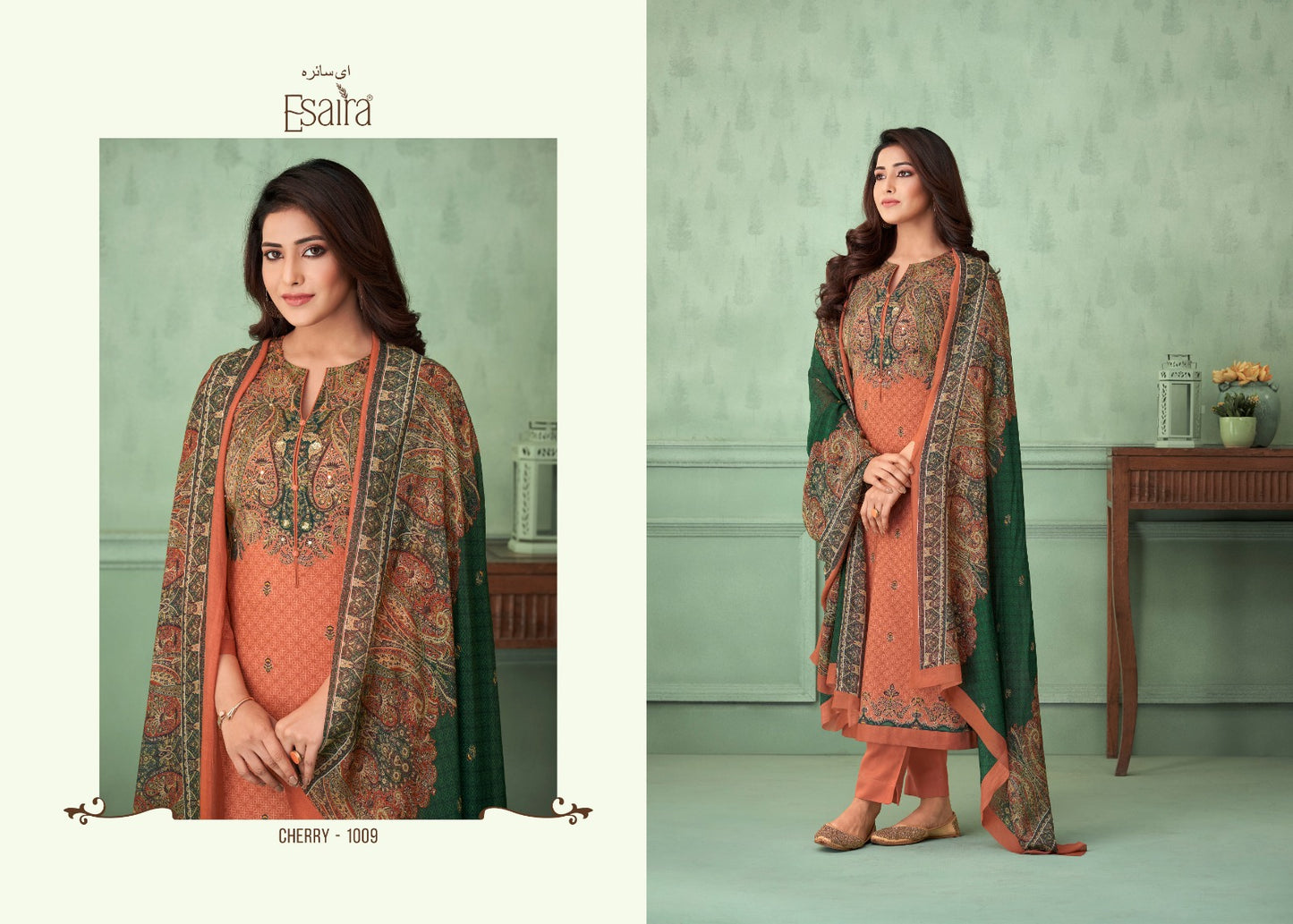 Cherry Esaira Cambric Cotton Pant Style Suits