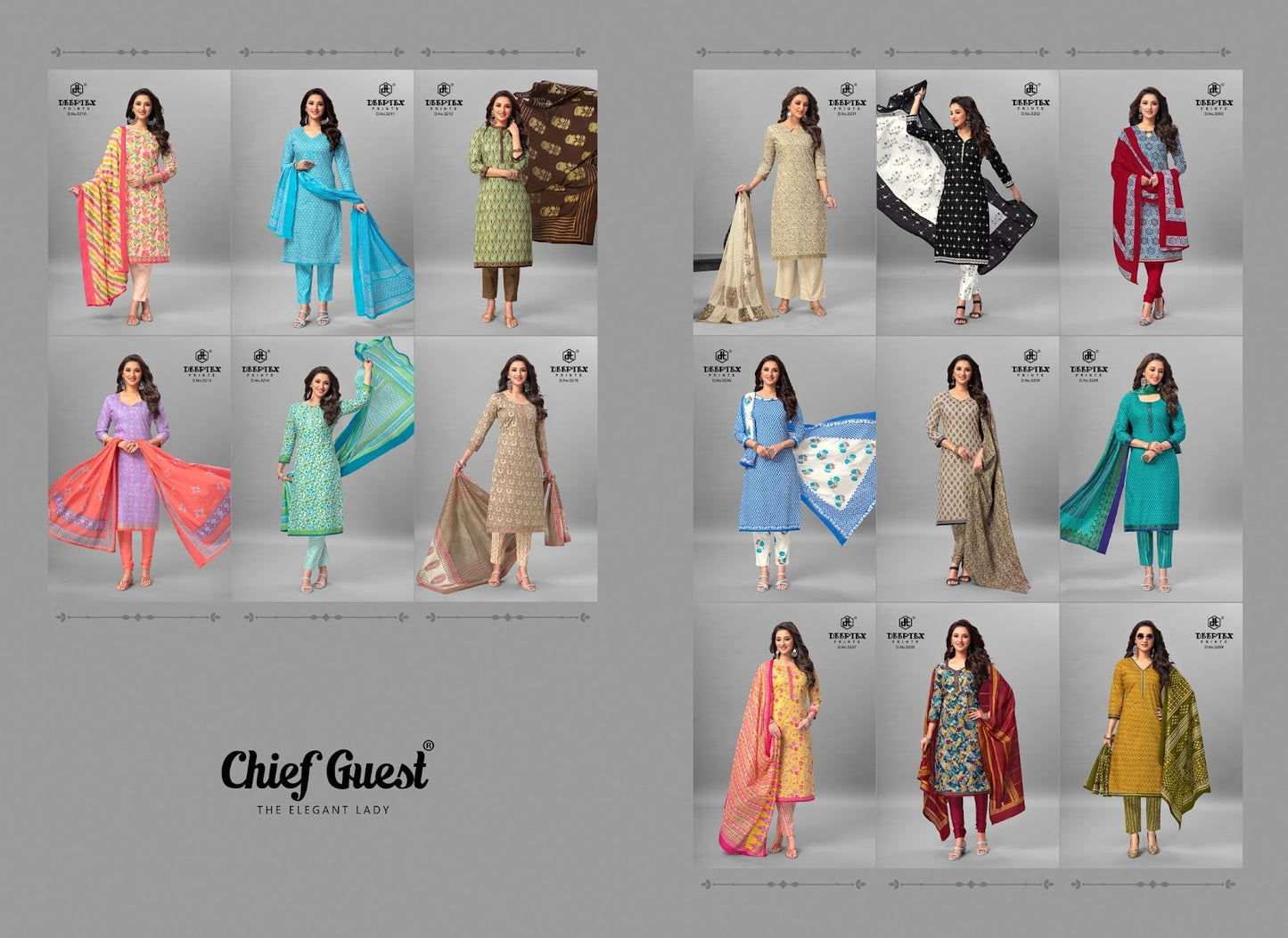 Chief Guest Vol 32 Deeptex Prints Cotton Dress Material