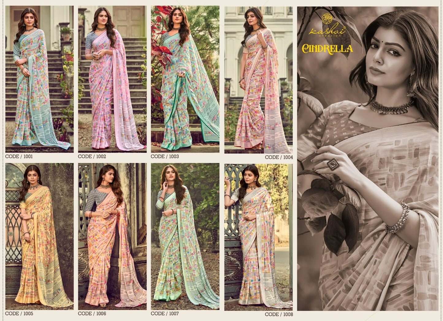 Cindrella Kashvi Creation Viscose Georgette Sarees