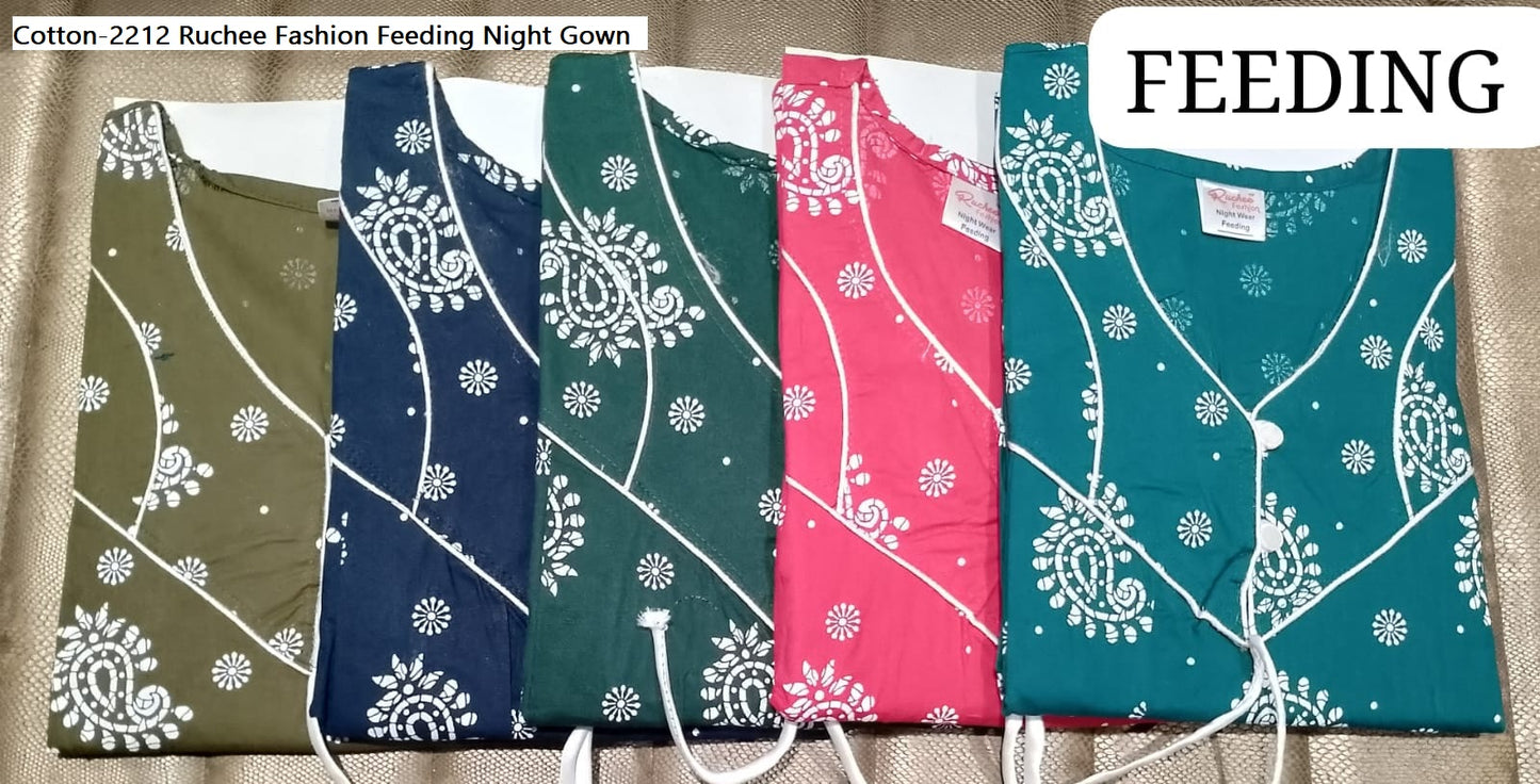 Cotton-2212 Ruchee Fashion Feeding Night Gown