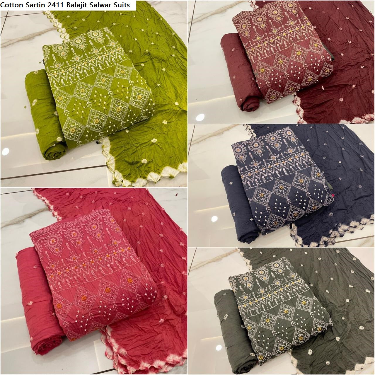 Cotton Sartin 2411 Balajit Salwar Suits
