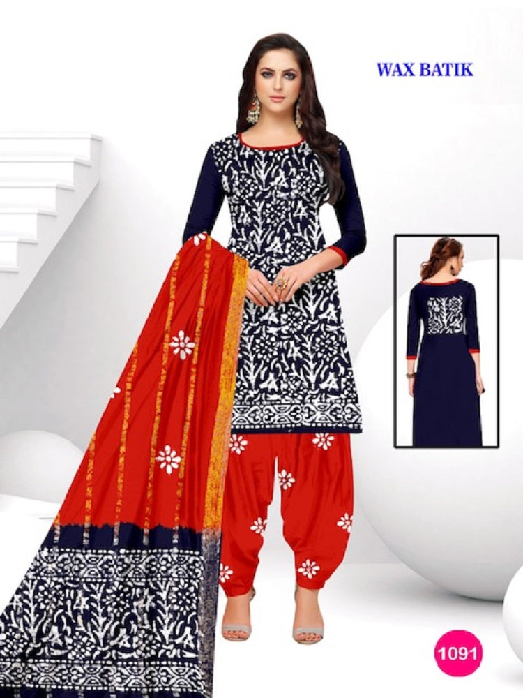 Cotton Wax Batik Maan Cotton Dress Material