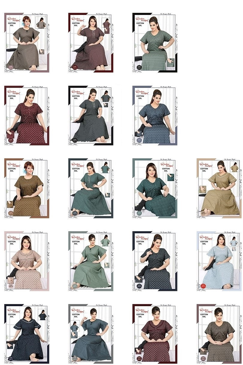 Cotton Xxl Ruchee Fashion Night Gowns