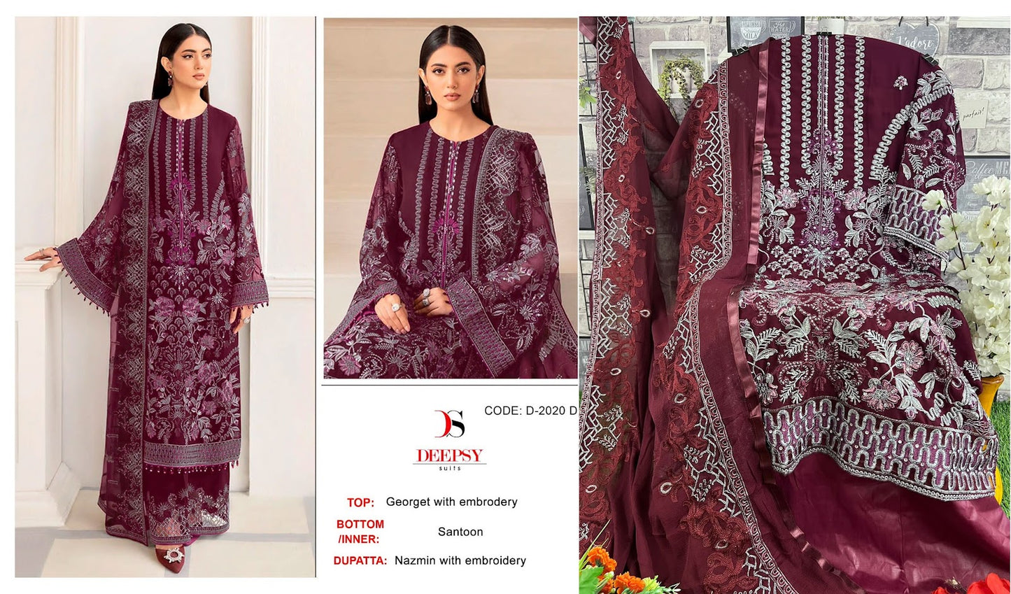 D 2020 Deepsy Georgette Pakistani Salwar Suits