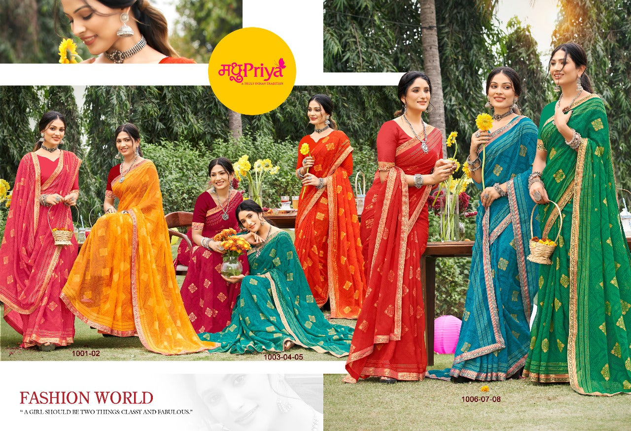 Dairy Milk-4 Madhupriya Chiffon Sarees