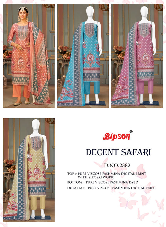 Decent Safari-2382 Bipson Prints Viscose Pashmina Suits