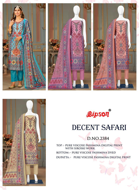Decent Safari-2384 Bipson Prints Viscose Pashmina Suits