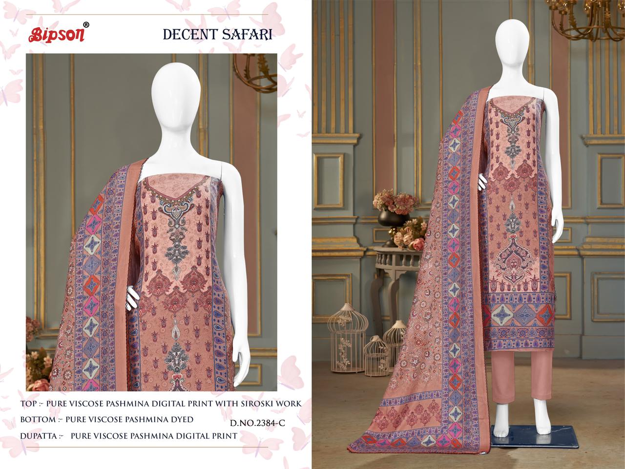 Decent Safari-2384 Bipson Prints Viscose Pashmina Suits