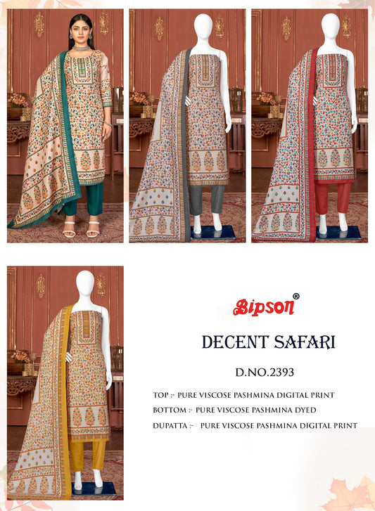 Decent Safari-2393 Bipson Prints Viscose Pashmina Suits