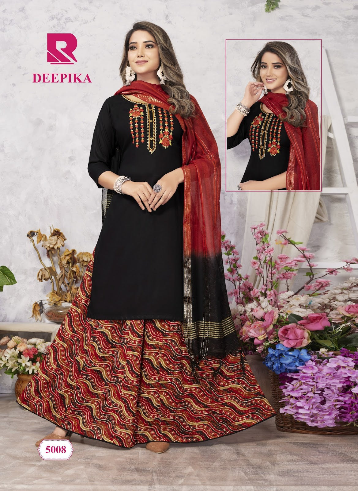 Deepika Raashi Rayon Readymade Skirt Style Suits