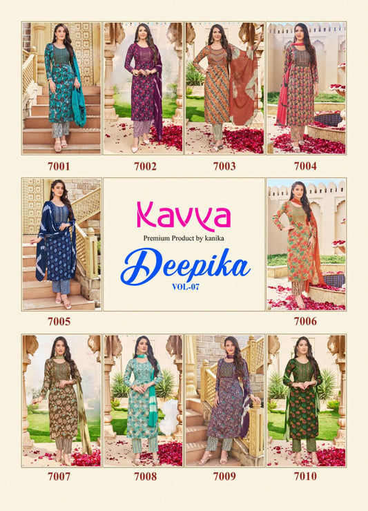 Deepika Vol-7 Kavya Capsule Readymade Pant Style Suits
