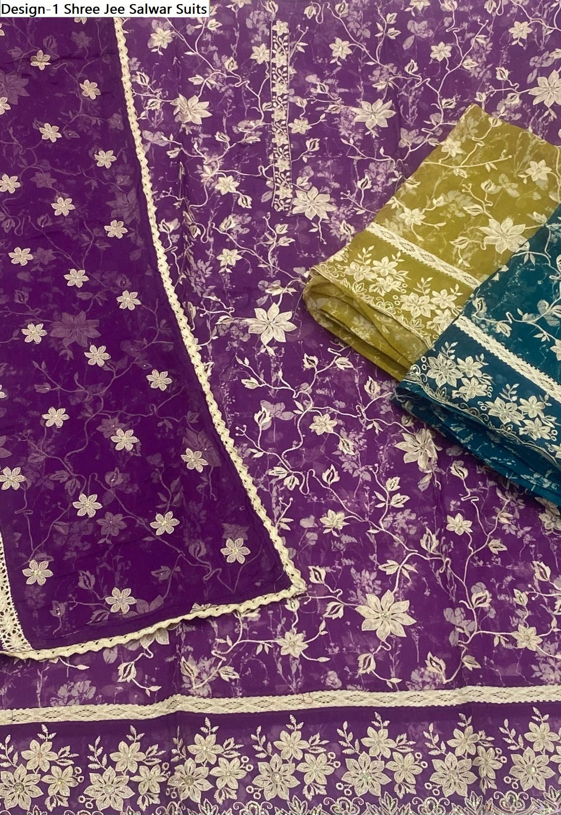 Design-1 Shree Jee Organza Salwar Suits