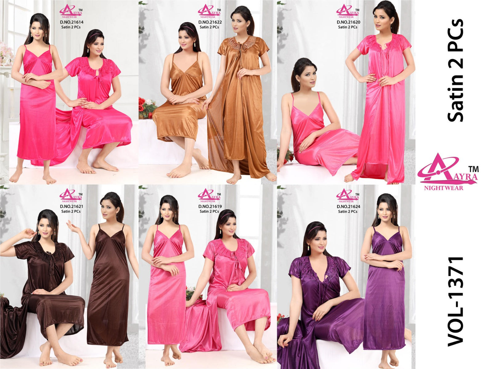 Design-8 Aayra Satin Night Gowns