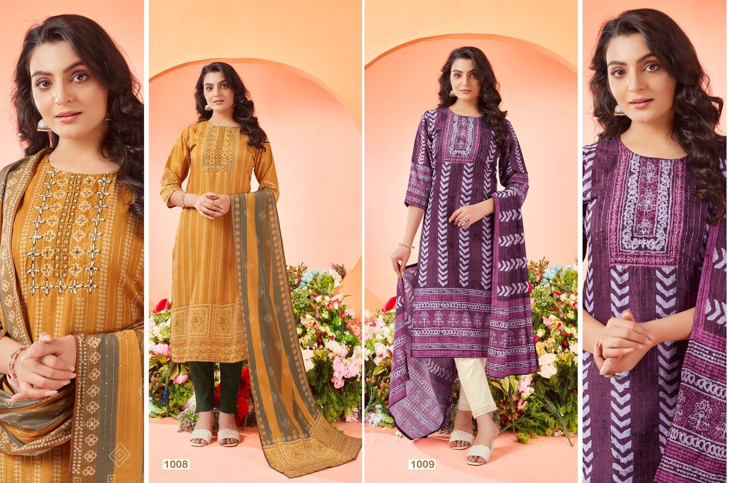 Design 1008-1009 Riya Modal Readymade Pant Style Suits