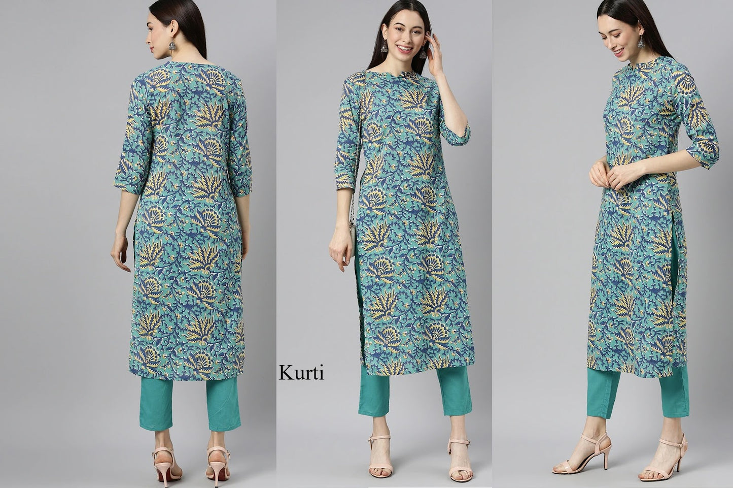 Design 23 Ganpati Cotton Long Straight Kurti