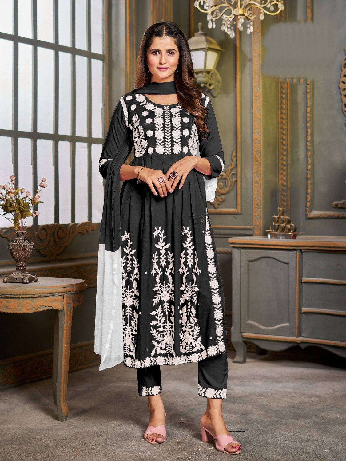 Design 2 Riya Rayon 14Kg Readymade Pant Style Suits