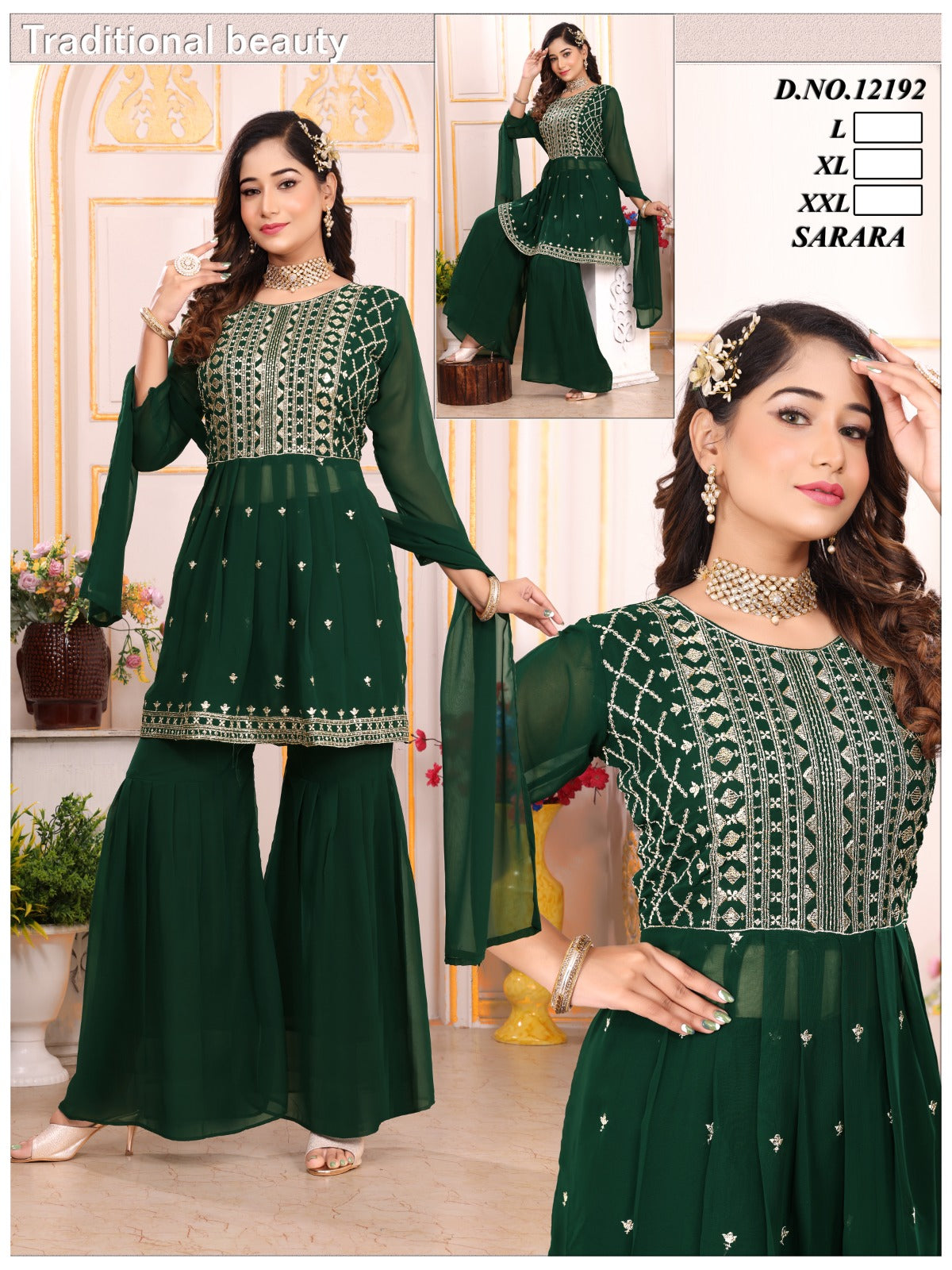 Design 39 Kh Georgette Readymade Sharara Suits