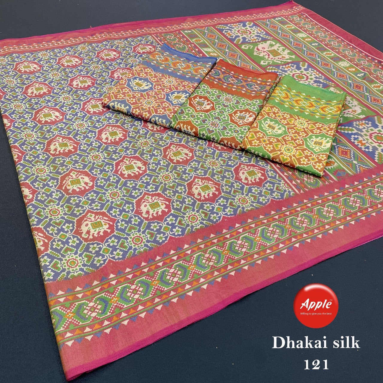 Dhakai Silk 121 Apple Silk Sarees