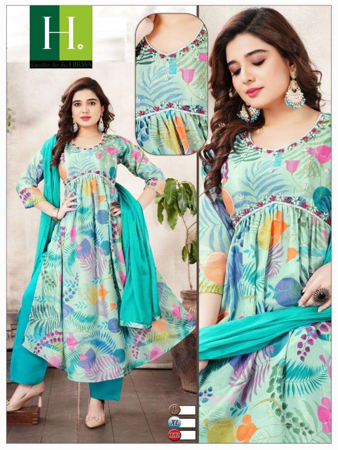 Digital Print 02 H Dot Readymade Pant Style Suits