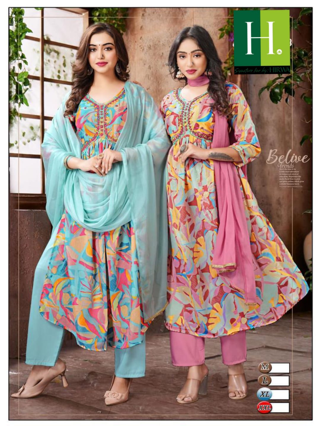 Digital Print 03 H Dot Readymade Pant Style Suits