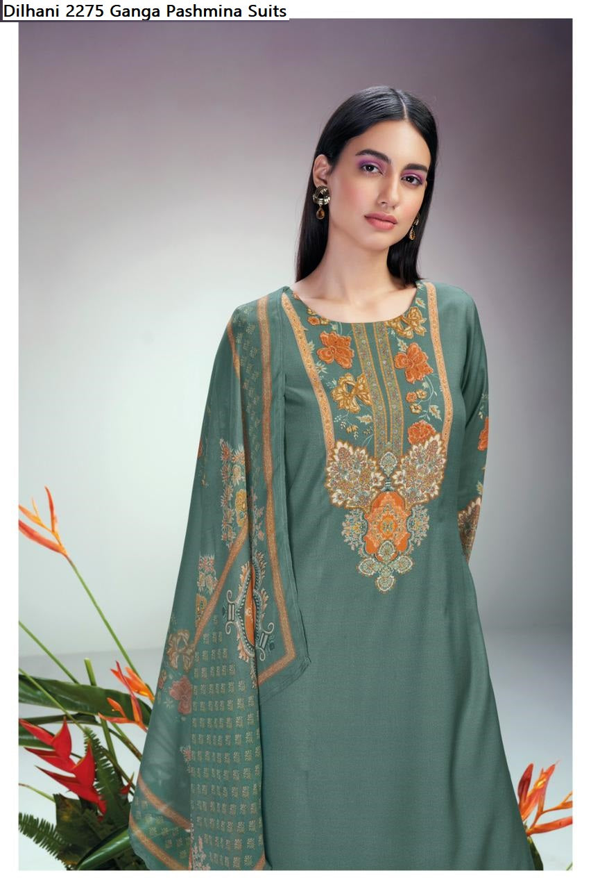 Dilhani 2275 Ganga Wool Pashmina Suits