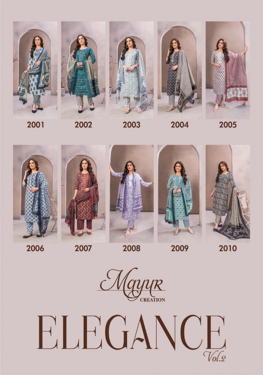Elegance Vol 2 Mayur Creation Cotton Dress Material Kavya Style Plus Elegance Vol 2 Mayur Creation Cotton Dress Material Kavya Style Plus