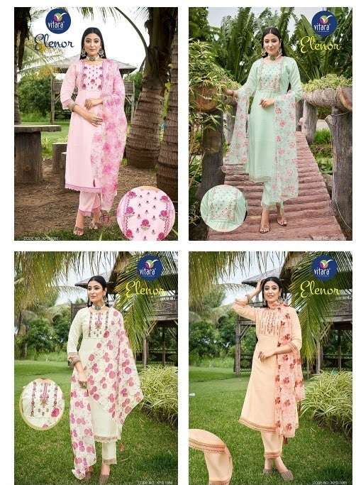 Elenor Vitara Viscose Readymade Pant Style Suits