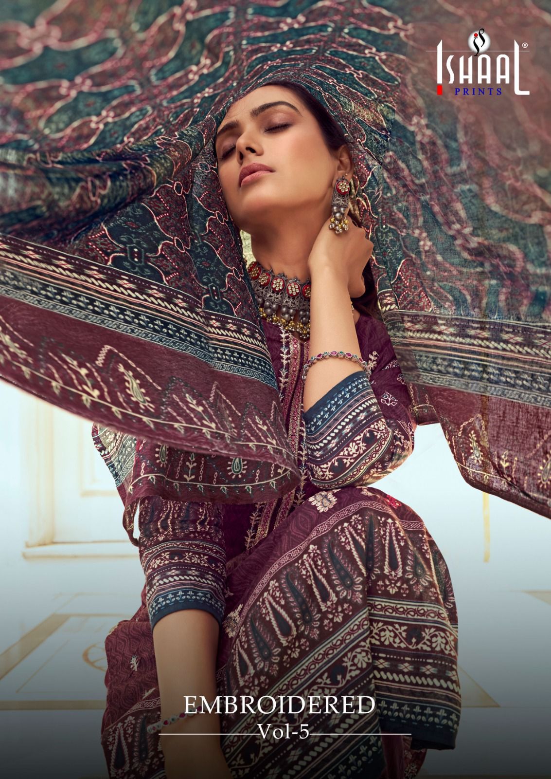 Embroidered Vol 5 Ishaal Prints Lawn Karachi Salwar Suits