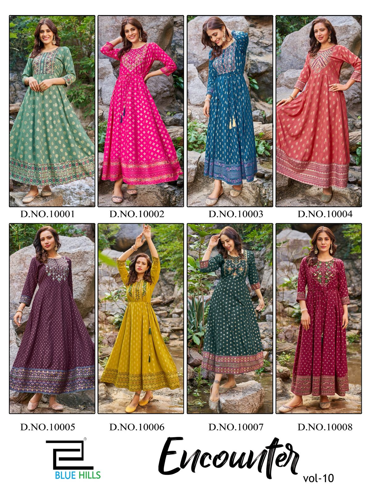 Encounter Vol 10 Blue Hills Rayon 14Kg One Piece Gown