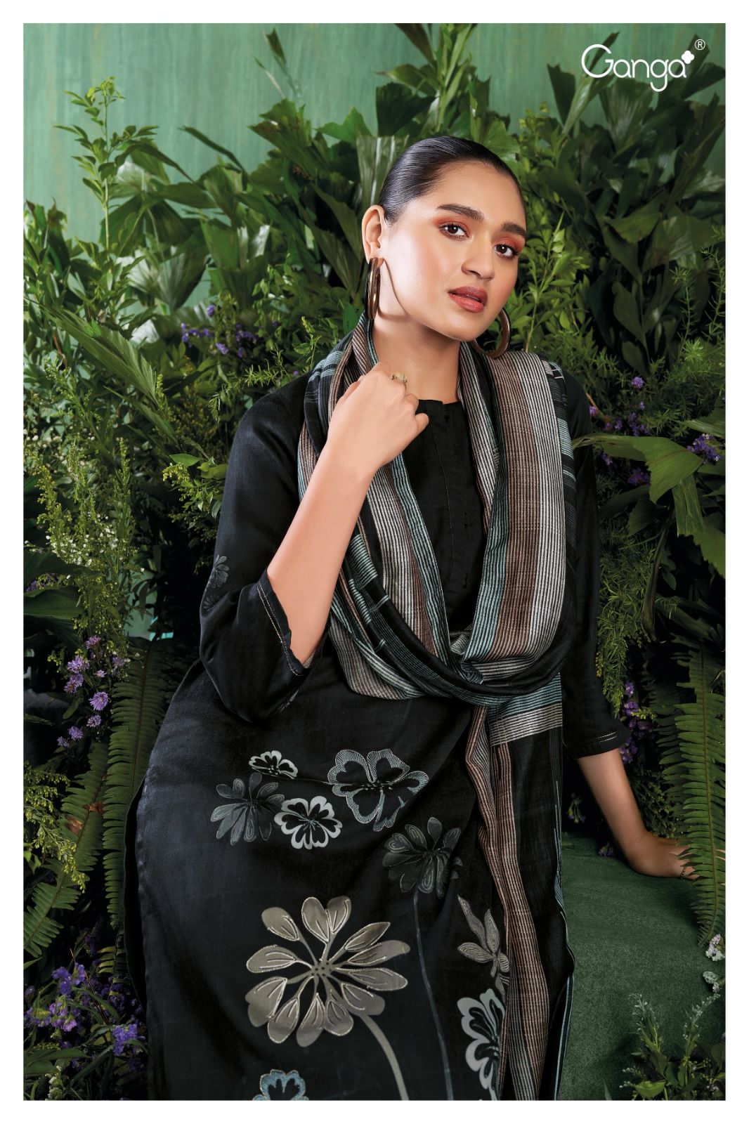 Estelle 2240 Ganga Cotton Silk Plazzo Style Suits