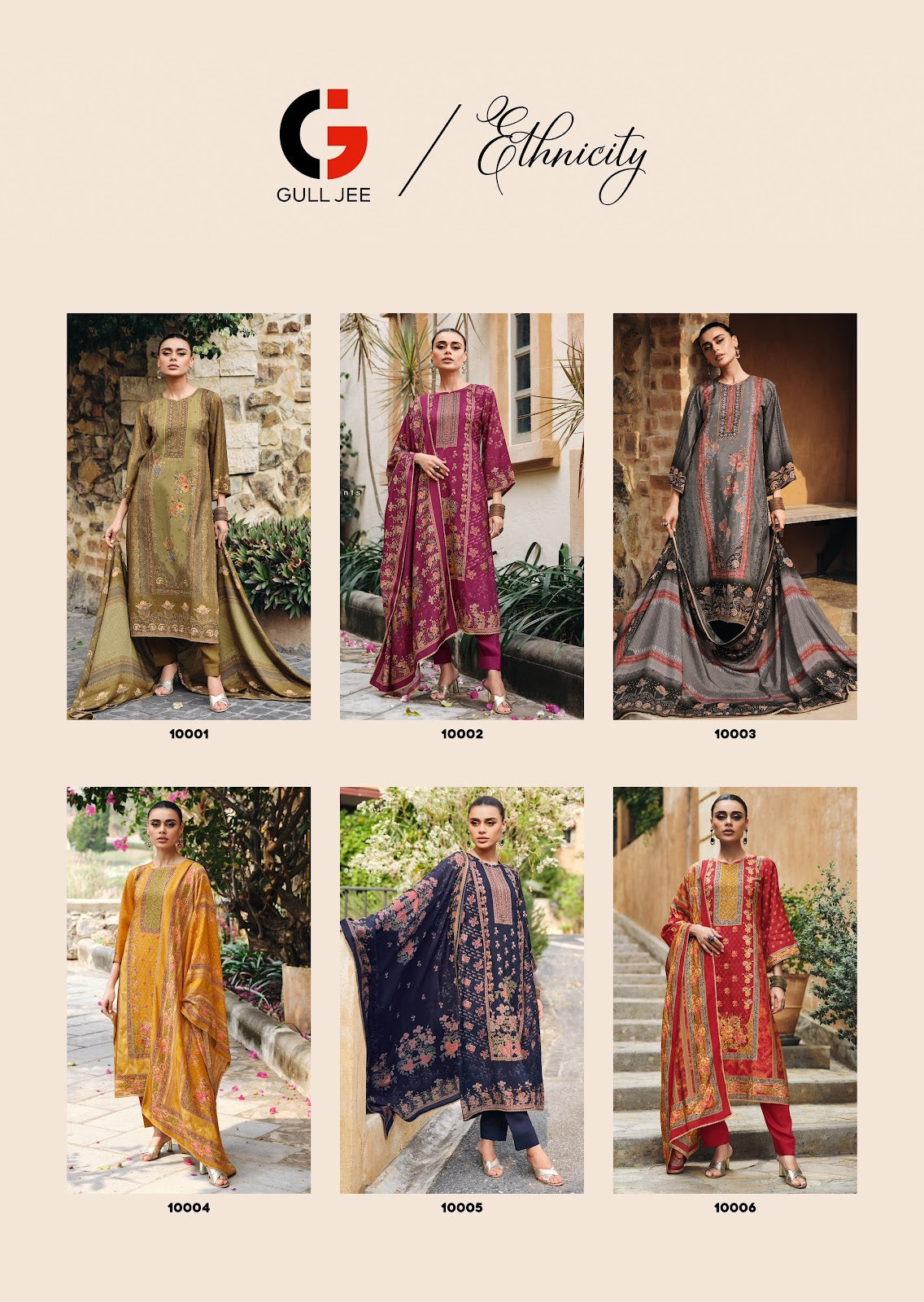 Ethnicity Gull Jee Viscose Muslin Pant Style Suits