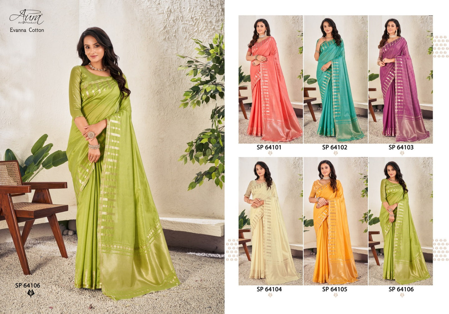 Evanna Cotton Aura Cotton Sarees
