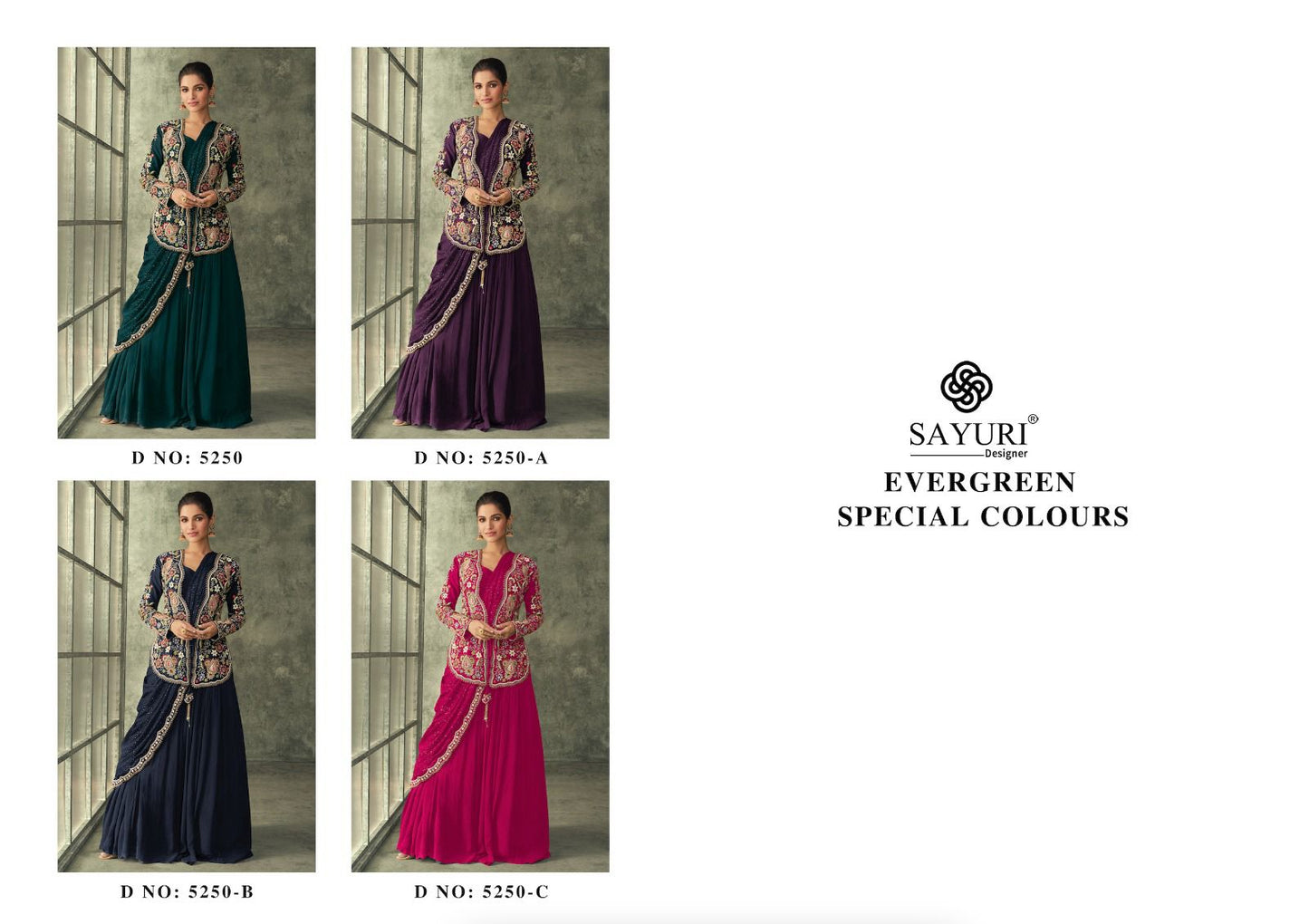 Evergreen Special Sayuri Georgette Indo Western Pair