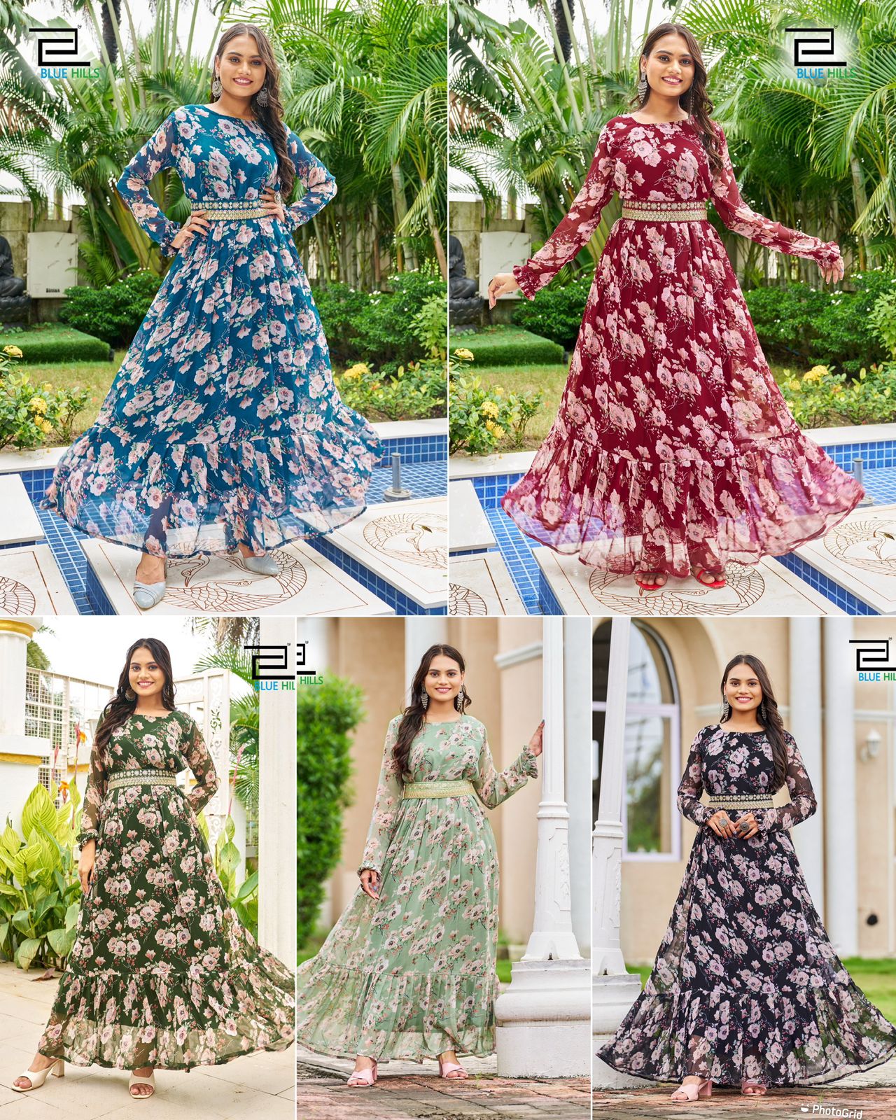 Expression Bluehills Georgette One Piece Gown