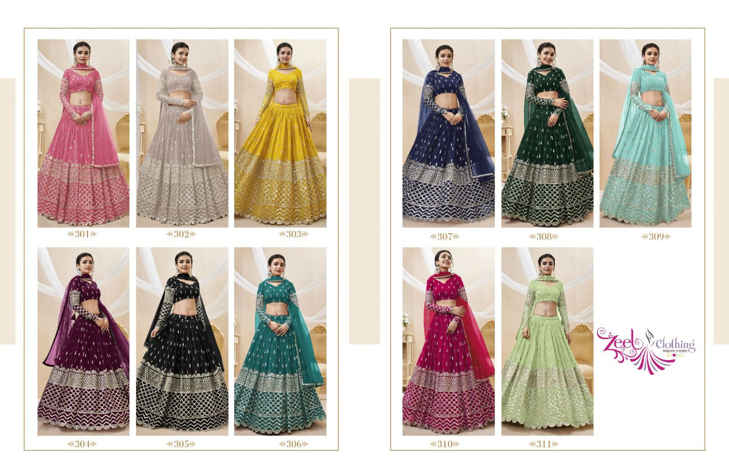 Expression Vol 1 Zeel Georgette Lehenga Choli