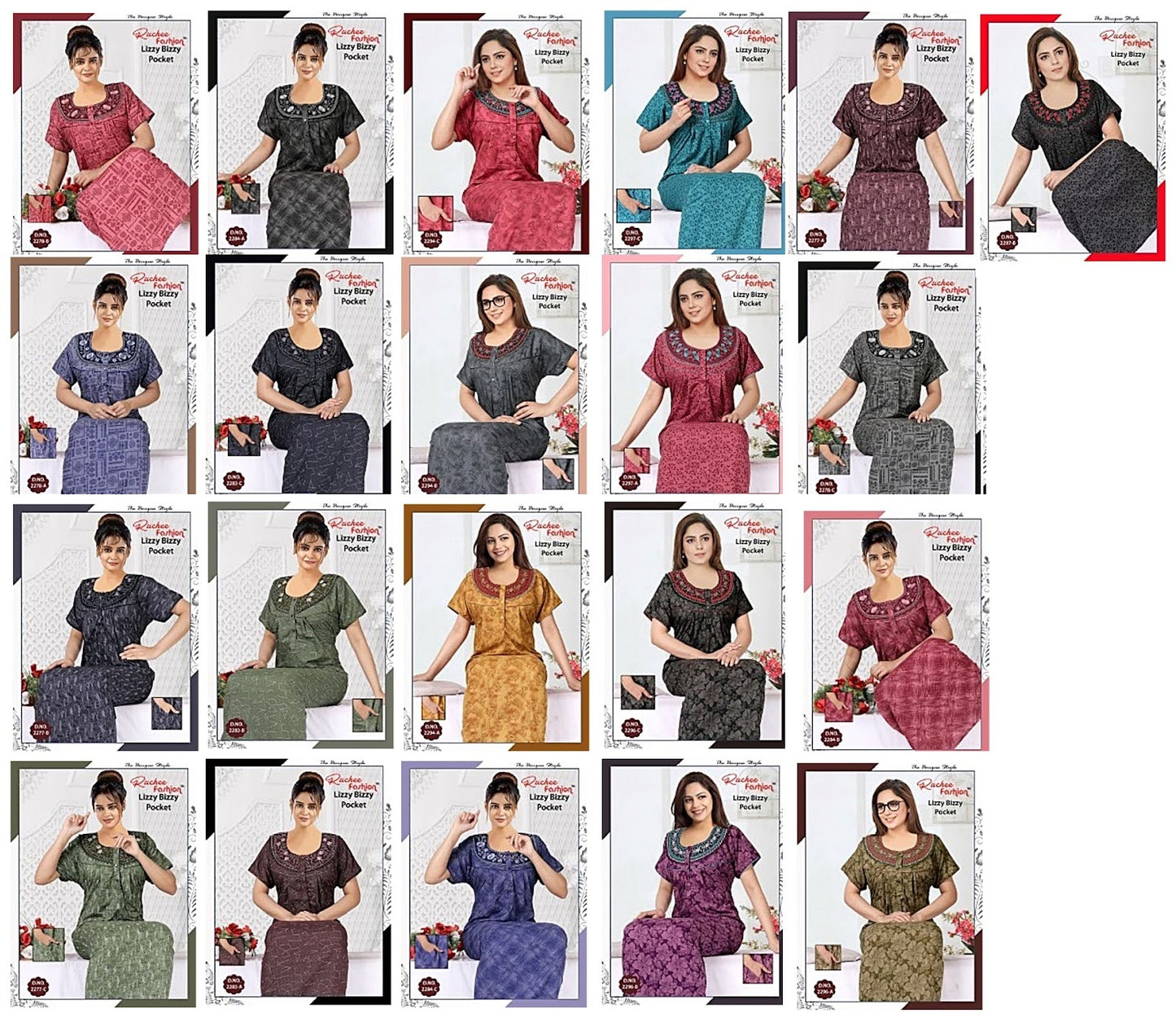 Lizzy Bizzy-2702 Ruchee Fashion Night Gowns