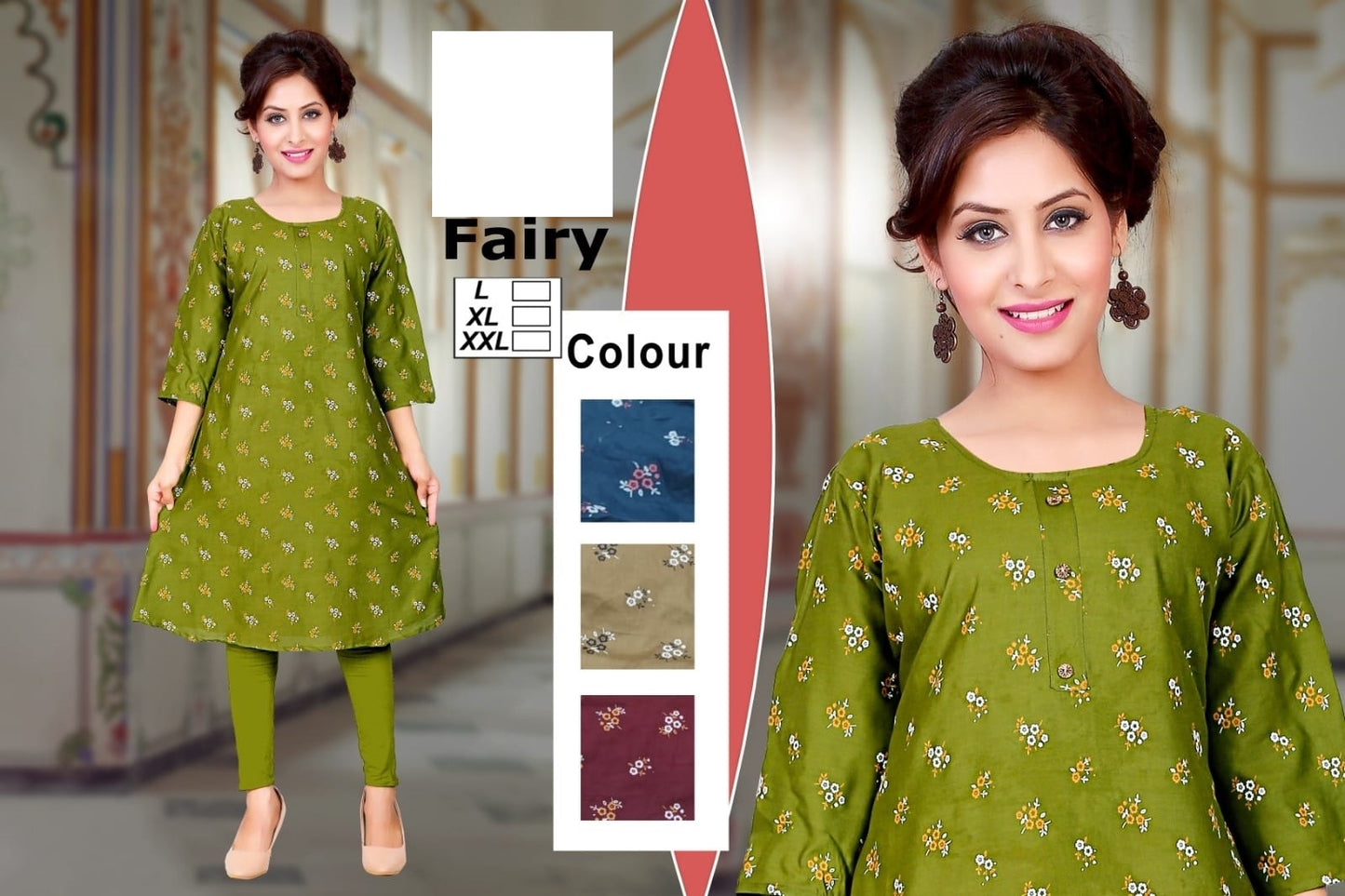 Fairy-B Zoya Rayon Anarkali Kurtis