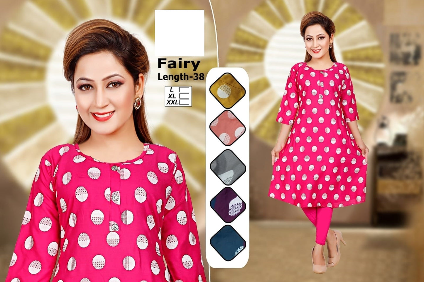 Fairy-C Zoya Rayon Anarkali Kurtis