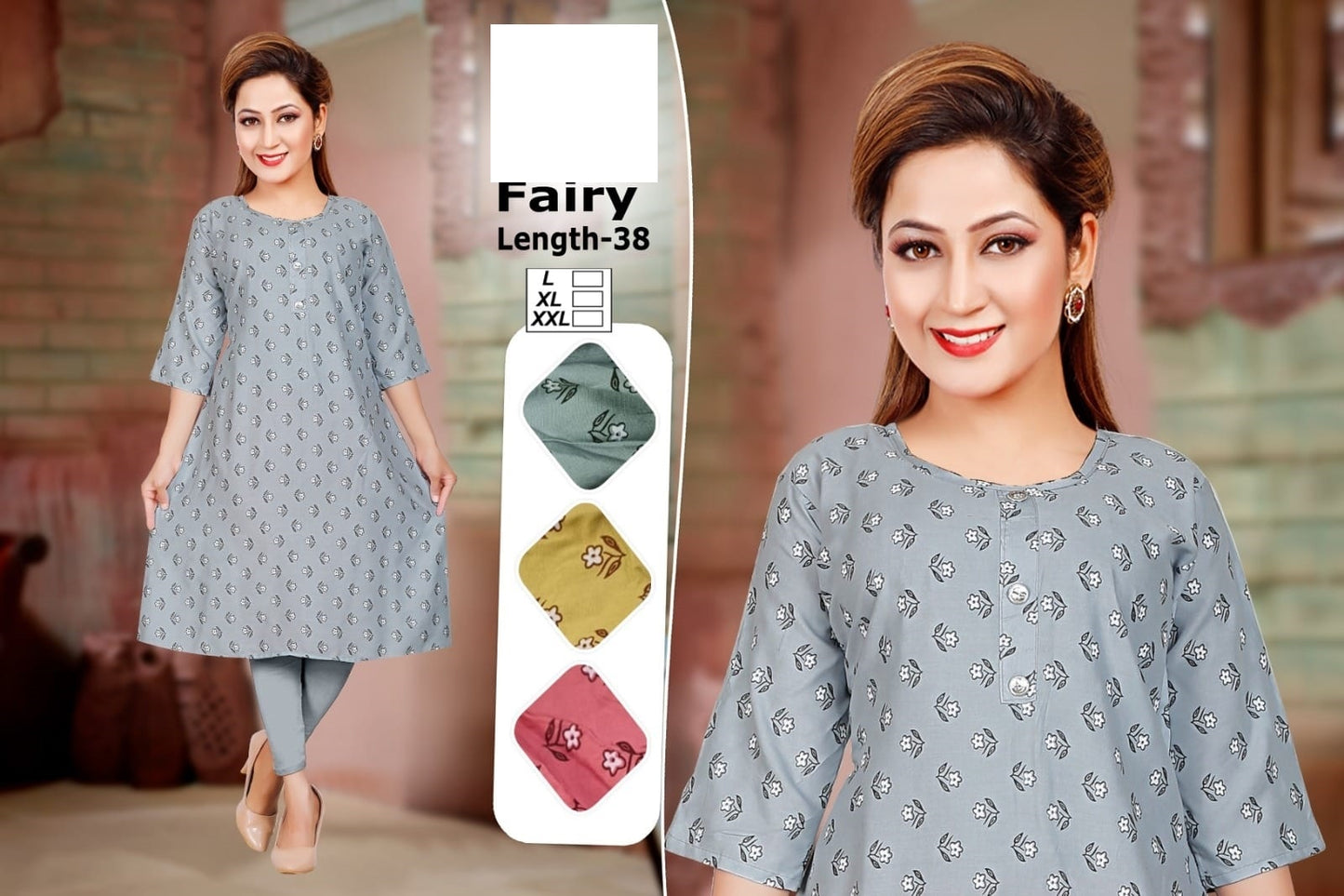 Fairy Zoya Rayon Anarkali Kurtis