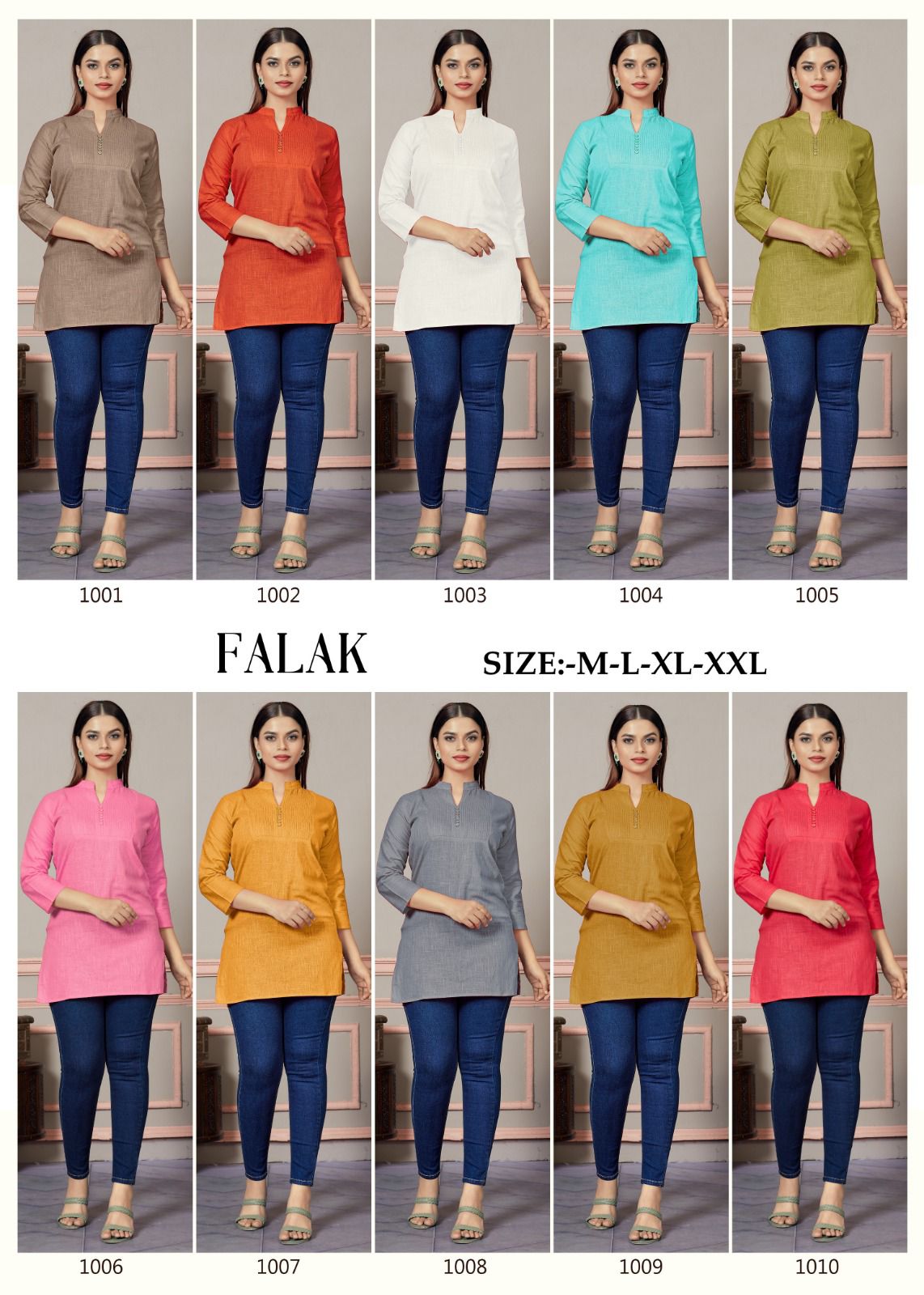 Falak Sangeet Cotton Slub Short Kurtis
