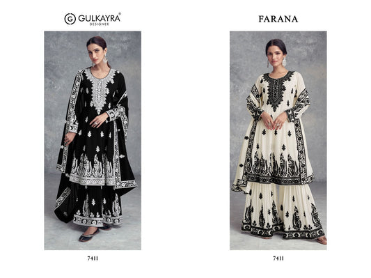 Farana Gulkayra Designer Chinon Pakistani Readymade Suits