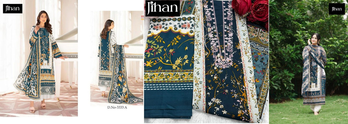 Firdous Morja-3333 Jihan Cotton Pakistani Salwar Suits