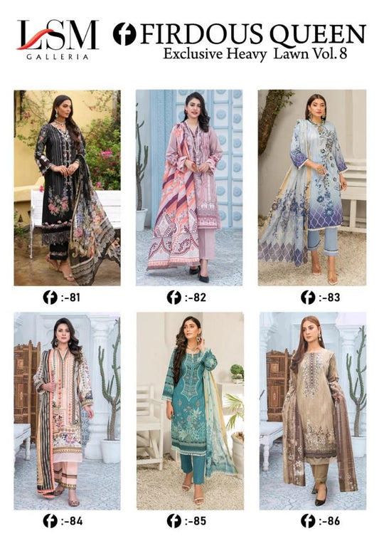Firdous Queen Lawn Vol 8 Lsm Galleria Pakistani Readymade Suits
