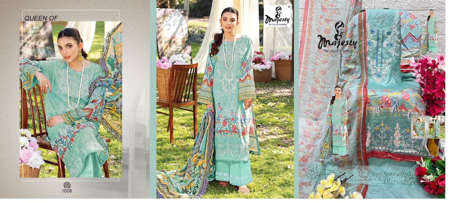 Firdous Vol 7 Majesty Jaam Cotton Pakistani Patch Work Suits