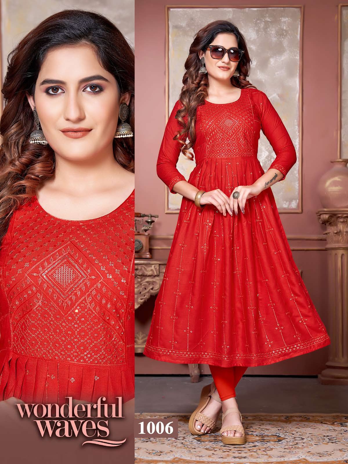 Flora Vol 1 Kavinay Rayon Anarkali Kurtis